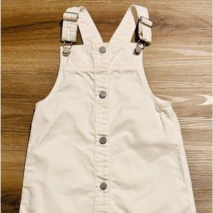 Gap White Jean Overall Dress- Size 5